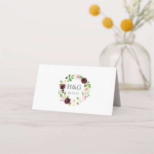 Carte De Placement Blush Romance Mariage (Dos)