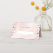 Carte De Placement Blush Rose & Rose Gold Réservé Mariage siège (Devant)