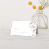 Carte De Placement Blush Wildflower Boho Wedding Place Card (Devant)