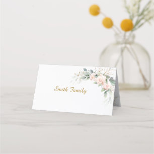 Carte De Placement BlushFloralWeddingLieu Famille de Détenteurs