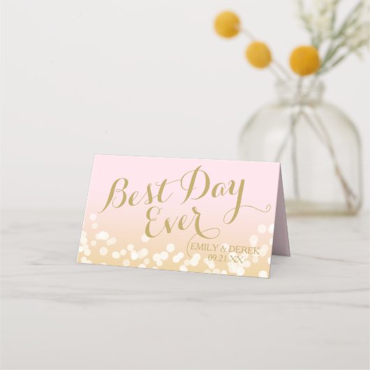 Carte De Placement Bohek rose Sparkle (Dos)