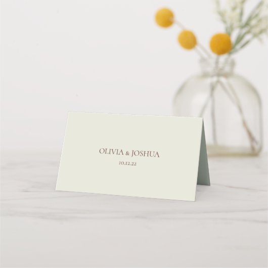 Carte De Placement Bohème Neutre Floral Mariage Table Place Card (Dos)