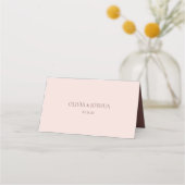 Carte De Placement Bohème Rose Floral Mariage Table Place Card (Dos)