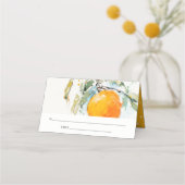 Carte De Placement Boho Abstract Sketchy Orange Garden Wedding (Dos)