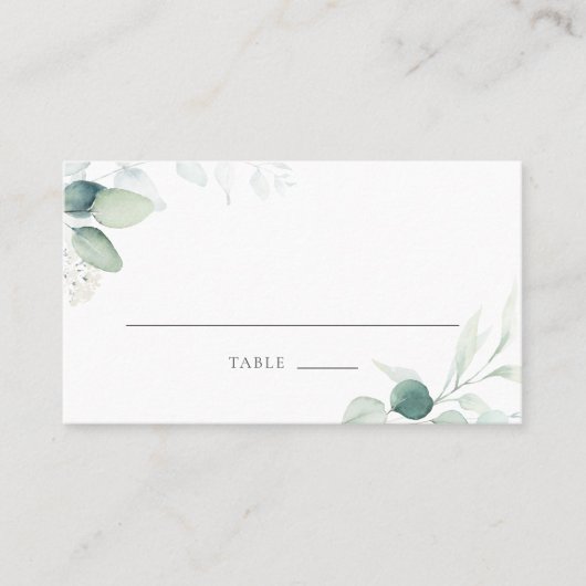Carte De Placement Boho Aquarelle Eucalyptus Feuille Mariage Place Ca (Devant)