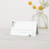 Carte De Placement Boho Aquarelle Eucalyptus Feuille Mariage vert (Devant)
