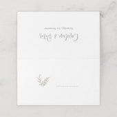 Carte De Placement Boho Bamboo Feuille Botanique Vert doux et élégant (Extérieur déplié)