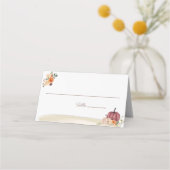Carte De Placement Boho Beach Citrouille Floral Mariage Table (Devant)