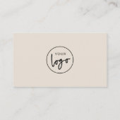 Carte De Placement Boho Beige Company Logo Concours Entrer pour Gagne (Dos)
