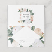 Carte De Placement Boho Blooms Floral Moderne (Extérieur déplié)