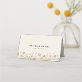 Carte De Placement Boho Chic Fleur sauvage Mariage Numéro de table (Dos)