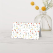 Carte De Placement Boho Chic Fleur sauvage Moderne Floral Mariage (Dos)