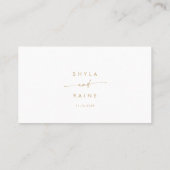 Carte De Placement Boho Chic Gold et blanc Mariage plat (Dos)