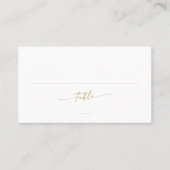 Carte De Placement Boho Chic Gold et blanc Mariage plat (Devant)