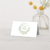 Carte De Placement Boho Chic Hydrangea Rose Floral (Dos)