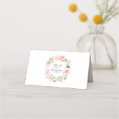Carte De Placement Boho Chic Pink Peony Floral (Dos)