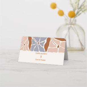 Carte De Placement Boho Chic Retro Floral Mariage