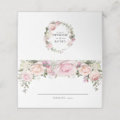 Carte De Placement Boho Chic Rose Floral Rose (Extérieur déplié)