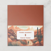 Carte De Placement Boho Desert Cactus Mariage illustré (Extérieur déplié)