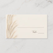 Carte De Placement Boho été pampas herbe aquarelle numéro de table (Devant)
