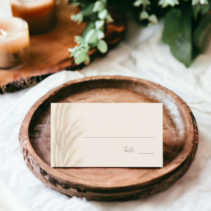 Carte De Placement Boho été pampas herbe aquarelle numéro de table