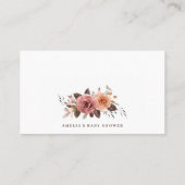 Carte De Placement Boho Fall Aquarelle Florale Bouquet Mariage Place (Dos)