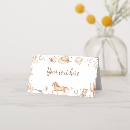 Carte De Placement Boho First Rodeo Anniversaire Carte Place (Dos)