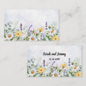 Carte De Placement Boho Fleur sauvage Aquarelle Personnaliser le Mari (Devant / Derrière)