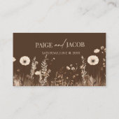 Carte De Placement Boho Fleur sauvage Fleurs sauvages Mariage floral (Dos)
