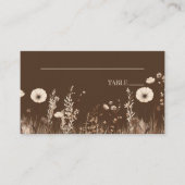 Carte De Placement Boho Fleur sauvage Fleurs sauvages Mariage floral (Devant)