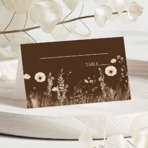 Carte De Placement Boho Fleur sauvage Fleurs sauvages Mariage floral