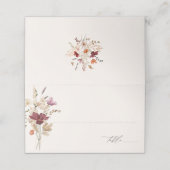 Carte De Placement Boho Fleurs sauvages Élégant Mariage de automne (Extérieur déplié)