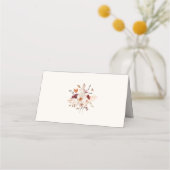Carte De Placement Boho Fleurs sauvages Élégant Mariage de automne (Dos)