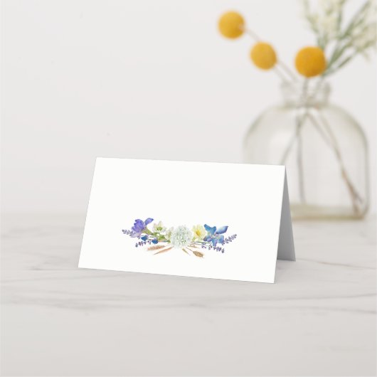 Carte De Placement Boho Floral Rustique Fleur sauvage (Dos)