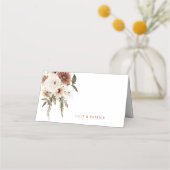 Carte De Placement Boho Floral Terracotta Mariage (Dos)