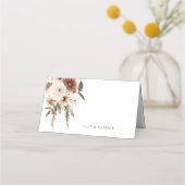 Carte De Placement Boho Floral Terracotta Mariage (Devant)