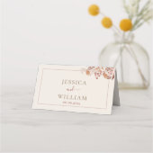 Carte De Placement Boho Mariage Avec Fleurs Aquarelles (Dos)