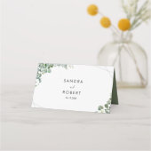 Carte De Placement Boho mariage de verdure eucalyptus (Dos)