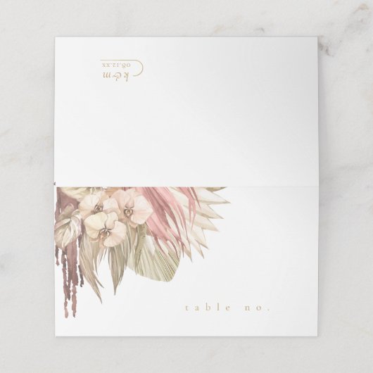 Carte De Placement Boho Oasis Mariage ID959 (Extérieur déplié)