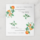 Carte De Placement Boho Orange Blossom Mariage (Extérieur déplié)