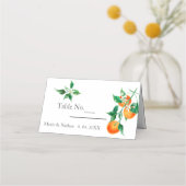 Carte De Placement Boho Orange Blossom Mariage (Dos)