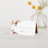 Carte De Placement Boho Pampas Grass Floral Terracotta Mariage (Devant)