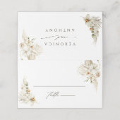 Carte De Placement Boho Pampas Orchidée en herbe Mariage floral (Extérieur déplié)