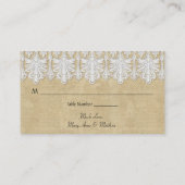 Carte De Placement BOHO Printing Burlap n dentelle gitane Moderne Sty (Dos)