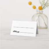 Carte De Placement Boho Retro Mariage Place Card (Devant)