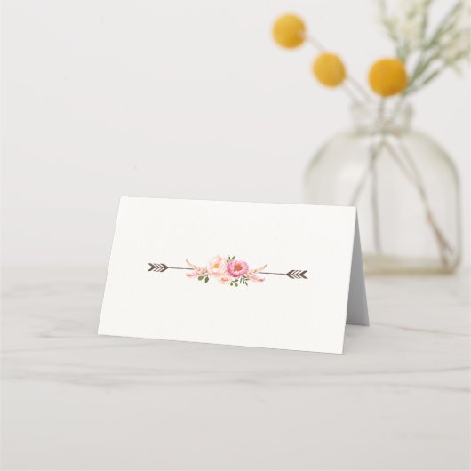 Carte De Placement Boho Rose Gold Floral Attrape-Rêve Anniversaire (Dos)