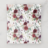 Carte De Placement Boho rouge et violet Mariage d'aquarelle (Intérieur déplié)