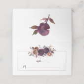 Carte De Placement Boho Rustique Boho Eggplant Purple Beurre Rhum Pla (Extérieur déplié)