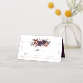 Carte De Placement Boho Rustique Boho Eggplant Purple Beurre Rhum Pla (Devant)