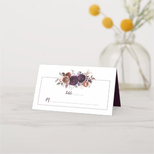 Carte De Placement Boho Rustique Boho Eggplant Purple Beurre Rhum Pla